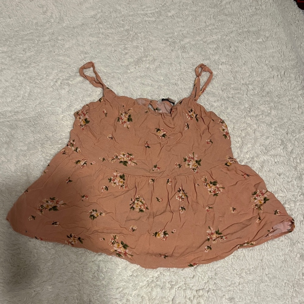 Floral cowl neck top